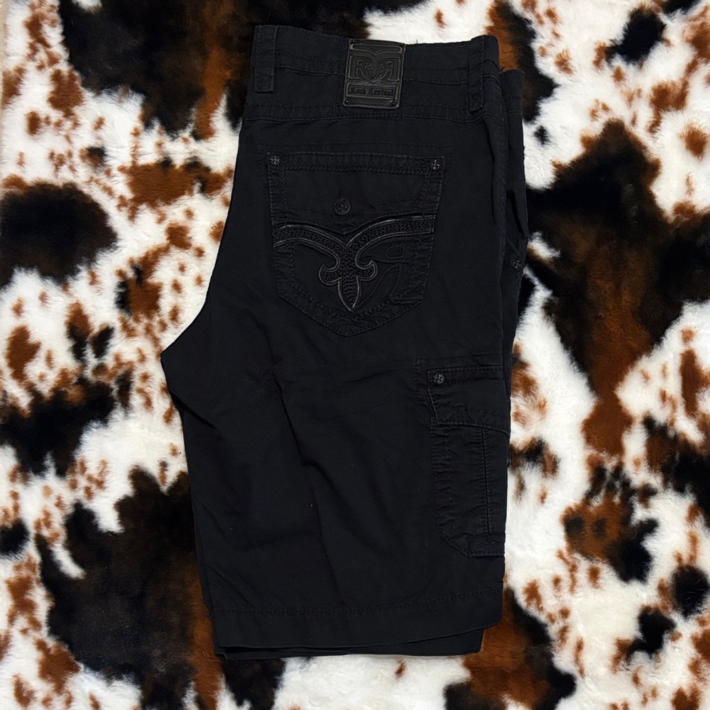 Rock Revival Black Cargo Shorts